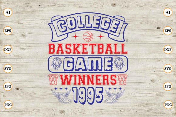 College Basketball Game Winners 1995-01: A Bold Graphic Design Asset for Visual Storytelling
