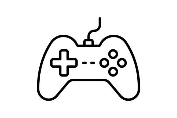 Game Controller Outline Icon: A Versatile Graphic for Modern Branding & Marketing