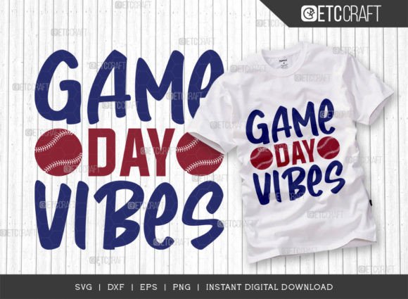 Game Day Vibes SVG Cut File: A Crafts & Graphics Must-Have for Sports-Themed Content
