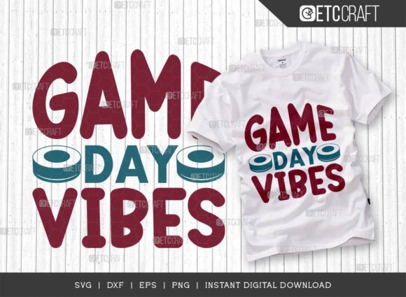 Game Day Vibes SVG: Hockey Play Graphics for Crafts