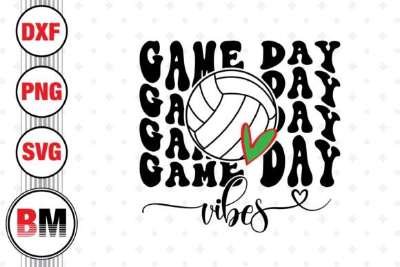 Game Day Volleyball Vibes Graphics for Crafts & Cricut Projects