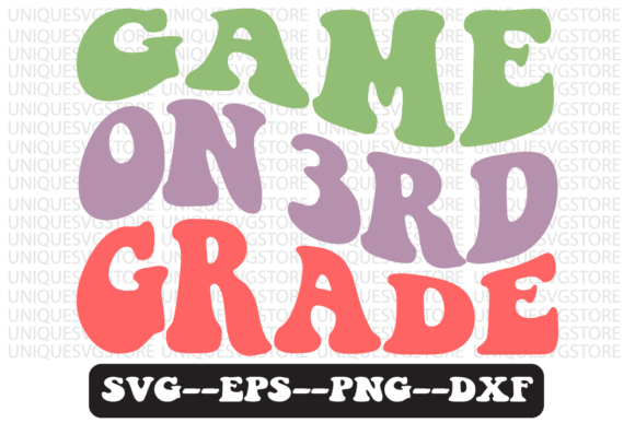 Game on 3rd Grade Retro Svg Design: A Groovy Graphics Pick for Crafty Bloggers