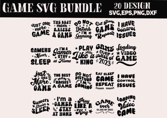 Game Svg Bundle: Graphics for Crafts & Digital Product Sellers