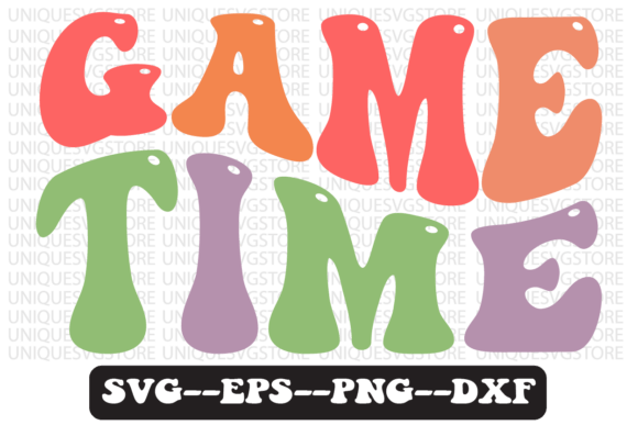 Game Time Quote Retro SVG Design for Crafts & Graphics