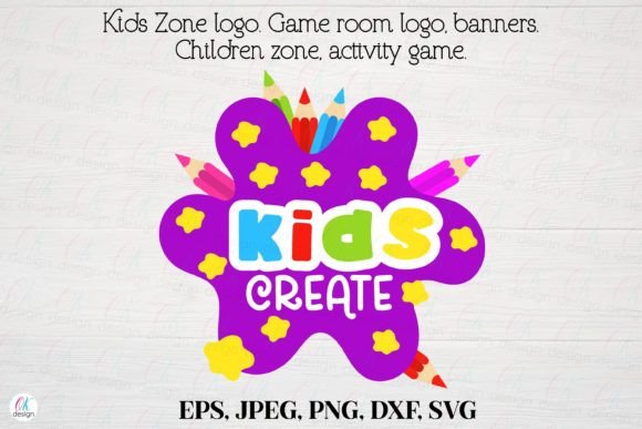 Kids Zone Logo 27: Game Room Vibe for Embroidery Projects