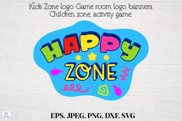 Kids Zone Logo 8: Playful Graphics for Game Room & Activity Blogs