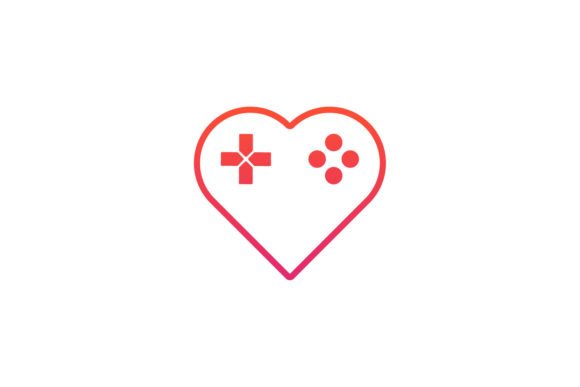 Love Game Pad Logo Design Vector for Graphics & Logos Sellers