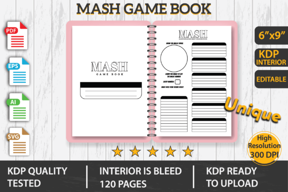 Mash Game Book KDP Interior Review for Real Embroidery Use