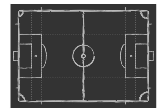 Soccer Field Scheme. Football Game Top V – Clean Graphics for Sports Content